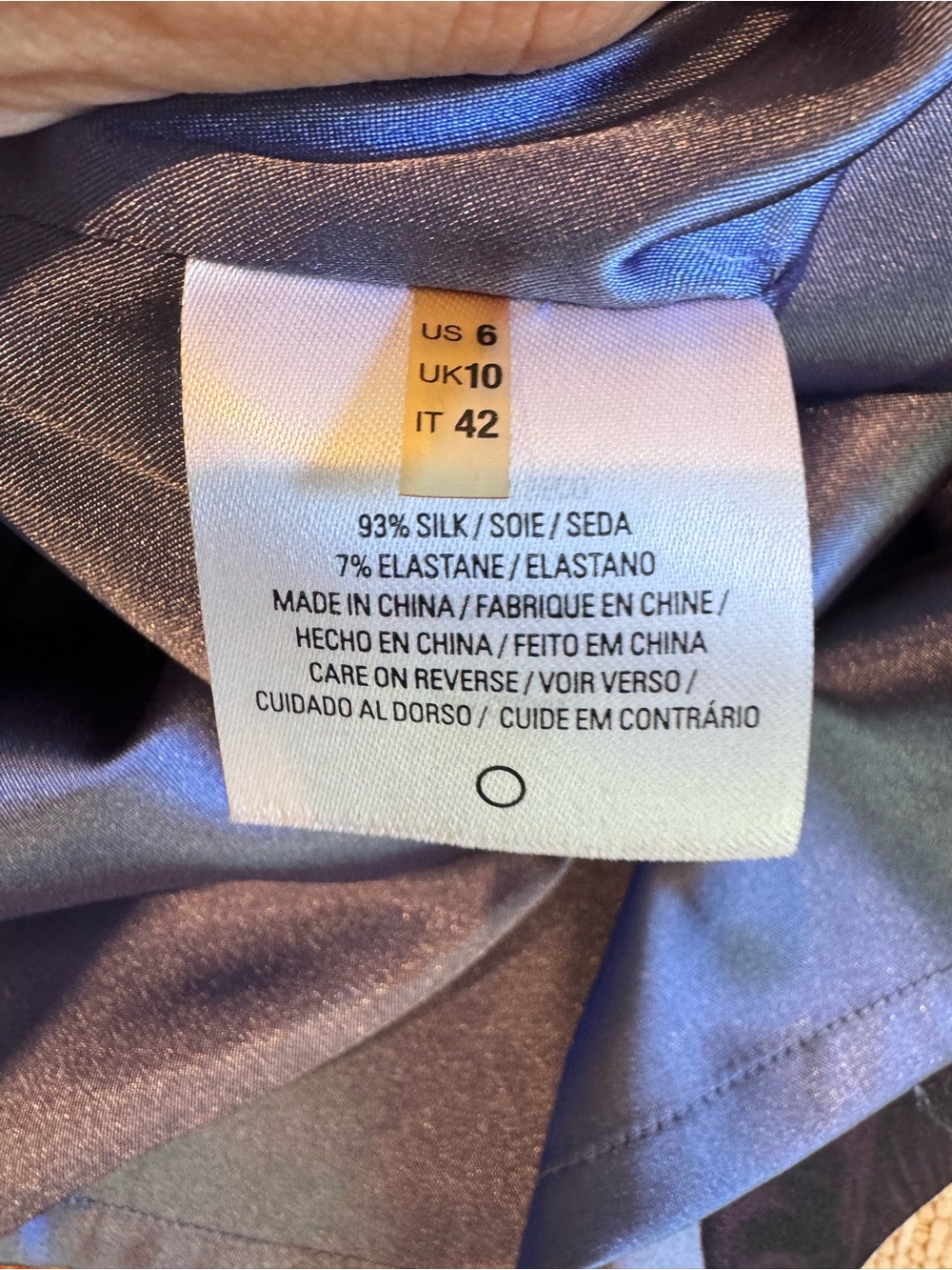Elie Tahari 93% Silk Floral Draped Sheath Dress Lavender Size 6 - Picture 10 of 15